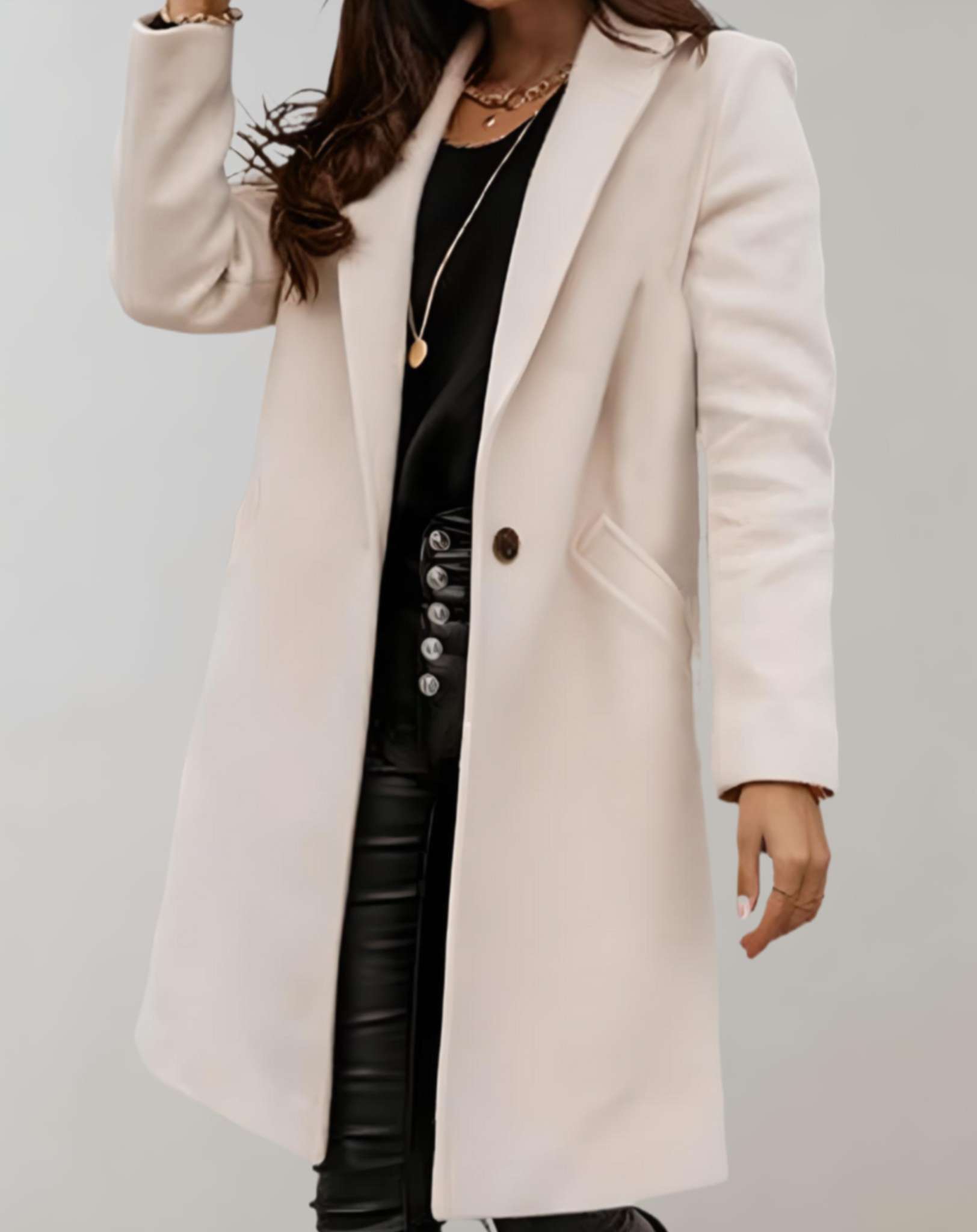 Kacel - Elegant trenchcoat med enkelt knaplukning og lommer