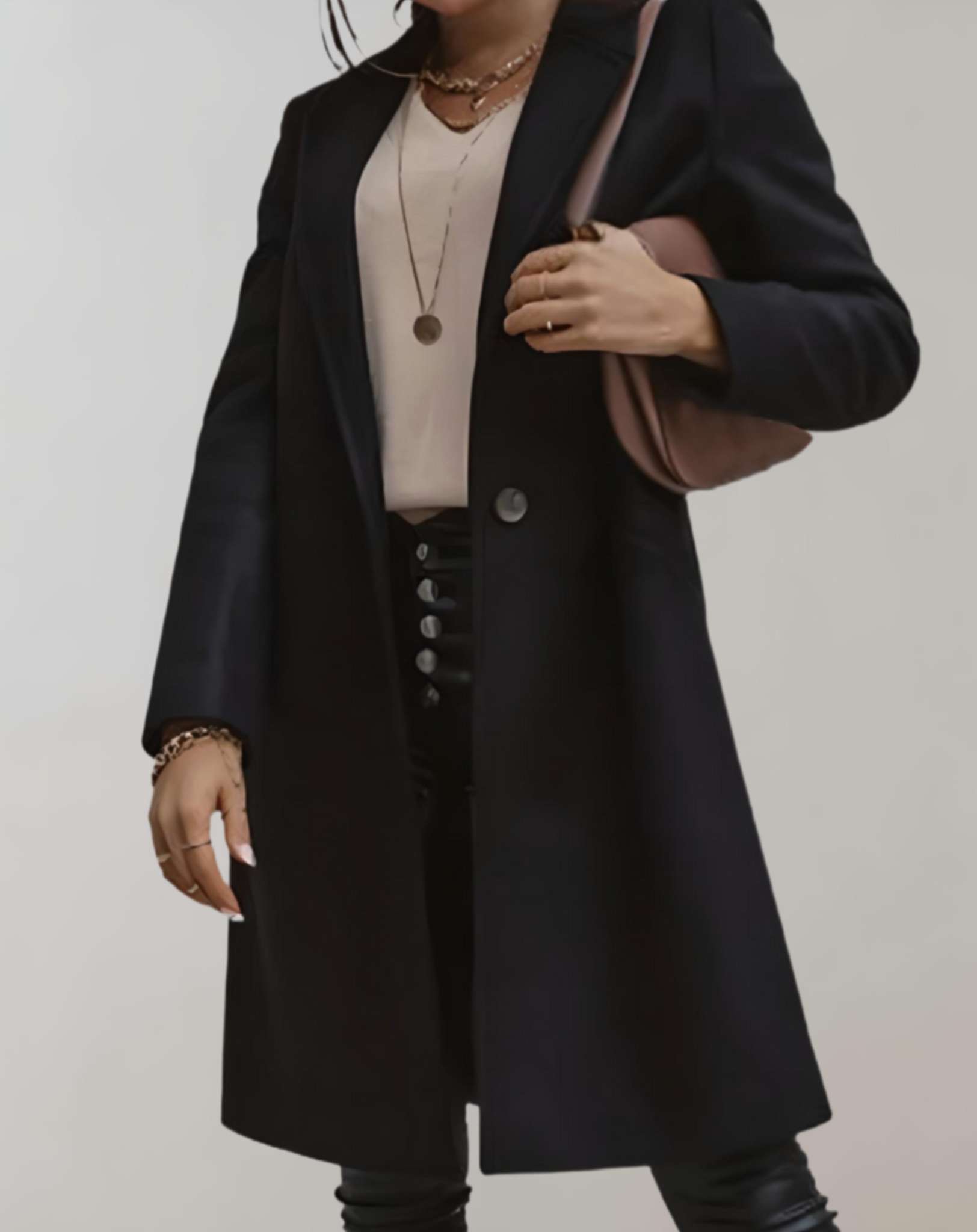 Kacel - Elegant trenchcoat med enkelt knaplukning og lommer