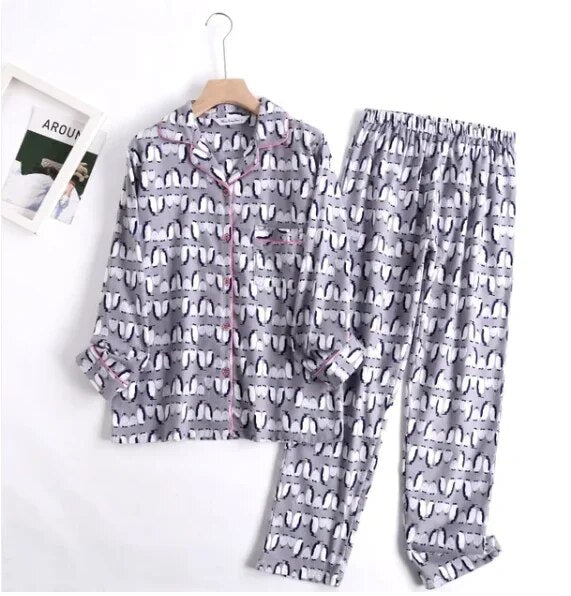 Pyjamassæt i bomuldsflonel - Jenna