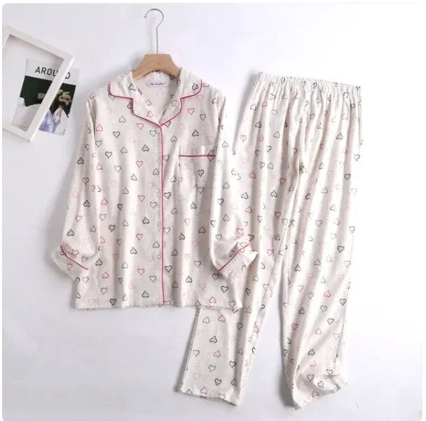 Pyjamassæt i bomuldsflonel - Jenna