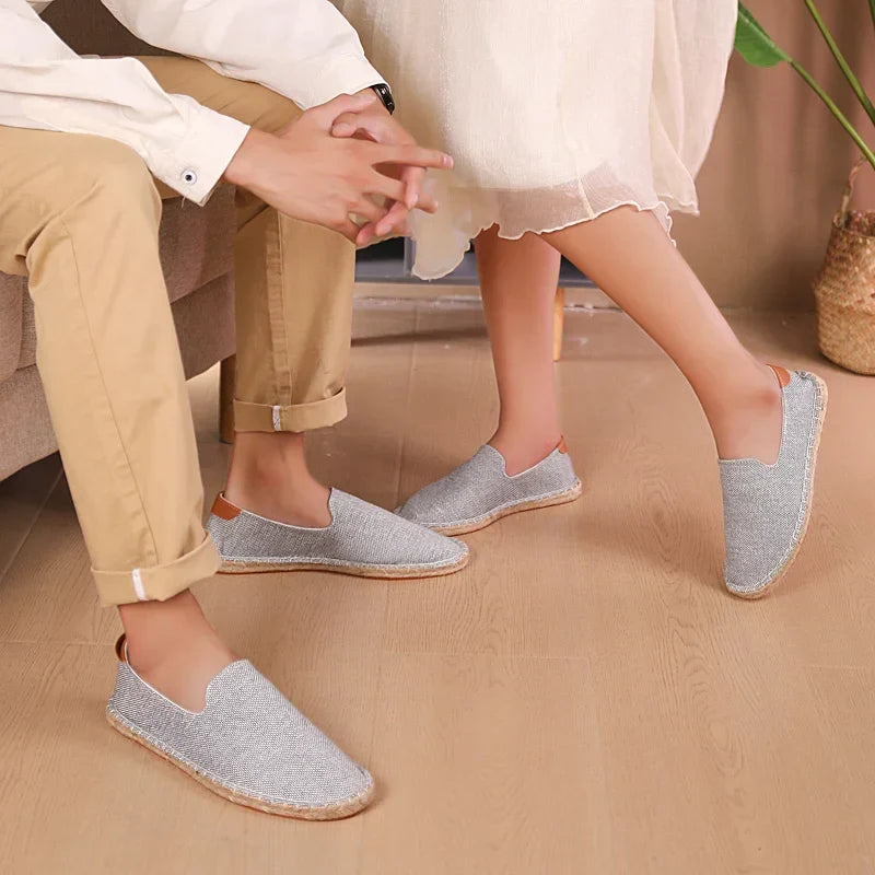 Letvægts Glide På Loafers Lavet af Canvas Materiale til Mænd og Kvinder - Alanie