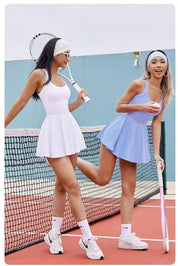 Dame Tennis og Golf Onesie - Rygkors Skort Jumpsuit - Harlana