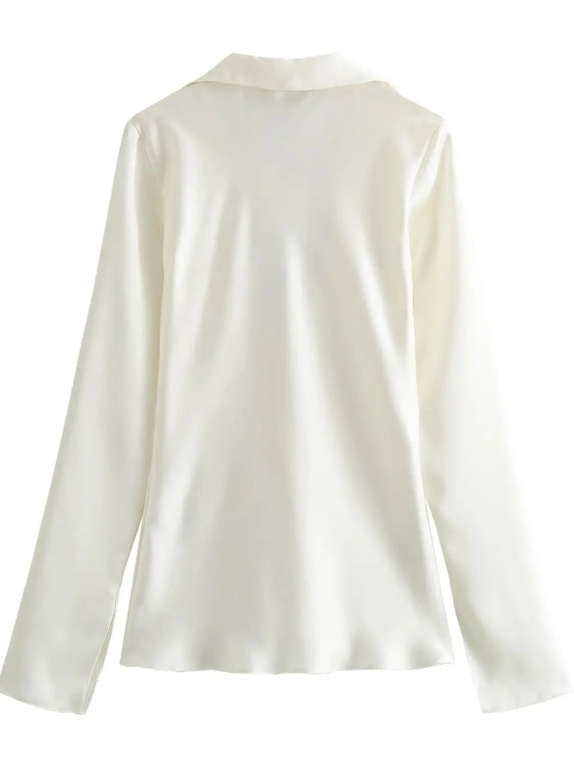 Elegant Damebluse Lavet af Satinsilkestof | Business-og Aftentøj - Tehila