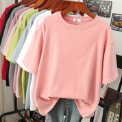 Bomuld basic plus-størrelse T-shirt til kvinder - Annika