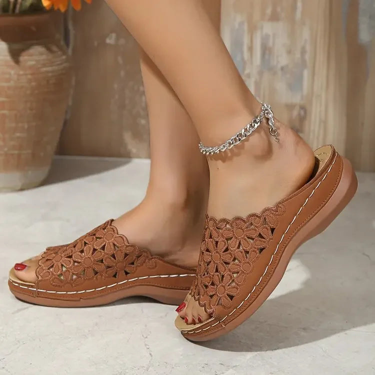 Blomstrede Hule Sandaler - Chantal