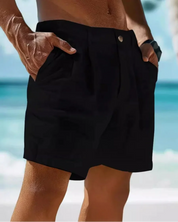 Klassiske Linned Slim Pasform Herreshorts | Forår | Sommer - Chons