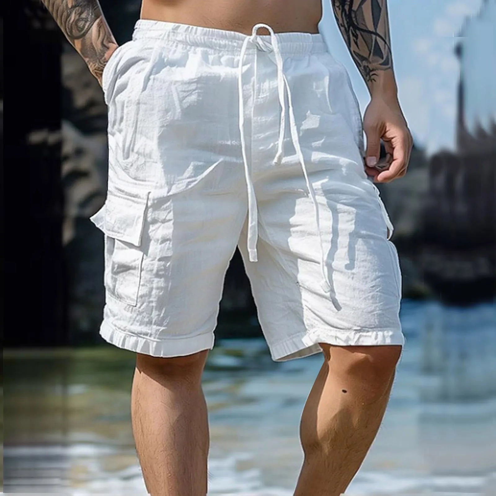 Linnedshorts til mænd om sommeren - Henrio