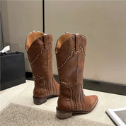 Knæhøje Retro Cowboystøvler til Kvinder | Forårs Kollektion - Lauisa