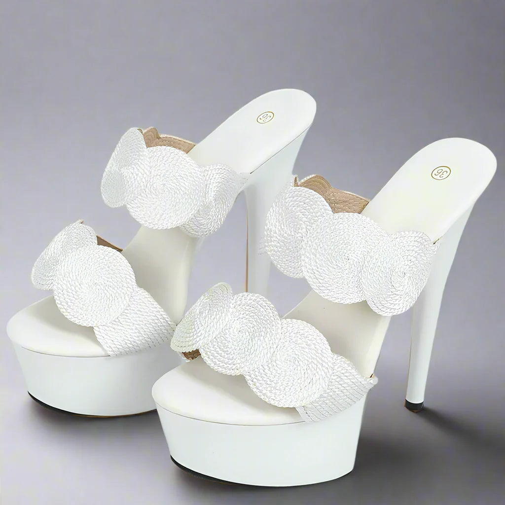 Højhælede Peep Toe Damesandaler - Meleni
