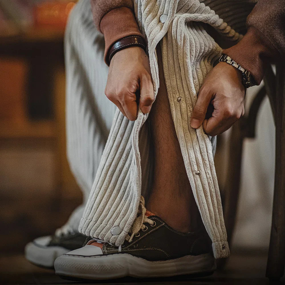 Streetwear Fløjlsbukser med Trykknapper - Charl