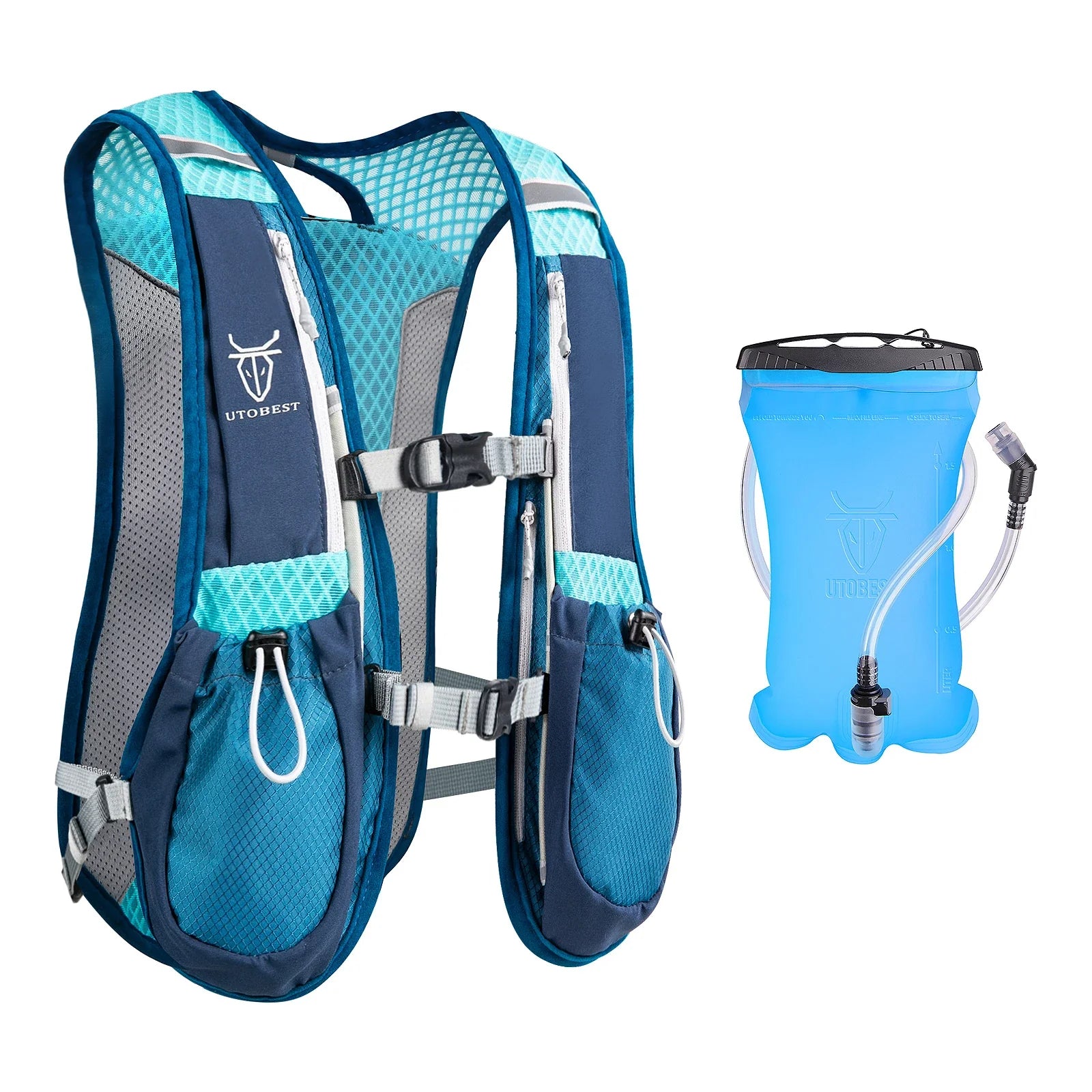 Hydration Rygsæk Vest til Løb | 1,5L Vandbeholder til Vandre- og Cykelture - Hydriz