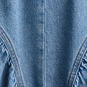 Kvindekjole i Denim med åben Ryg – Casual Stil - Carlottaz