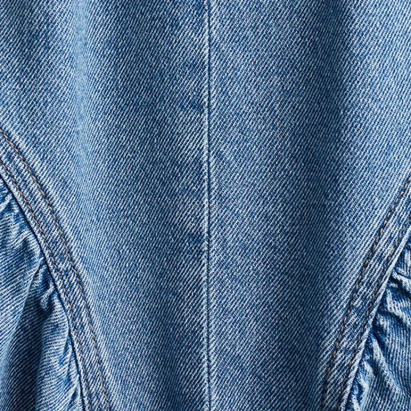 Kvindekjole i Denim med åben Ryg – Casual Stil - Carlottaz