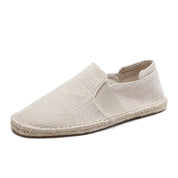 Lette Espadriller til Mænd | Åndbar Canvas Sommersko | Komfortable Glide På Sko med Hamp Fiber Såler - Colind