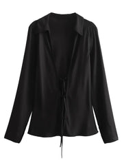 Elegant Damebluse Lavet af Satinsilkestof | Business-og Aftentøj - Tehila