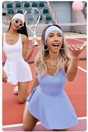 Dame Tennis og Golf Onesie - Rygkors Skort Jumpsuit - Harlana