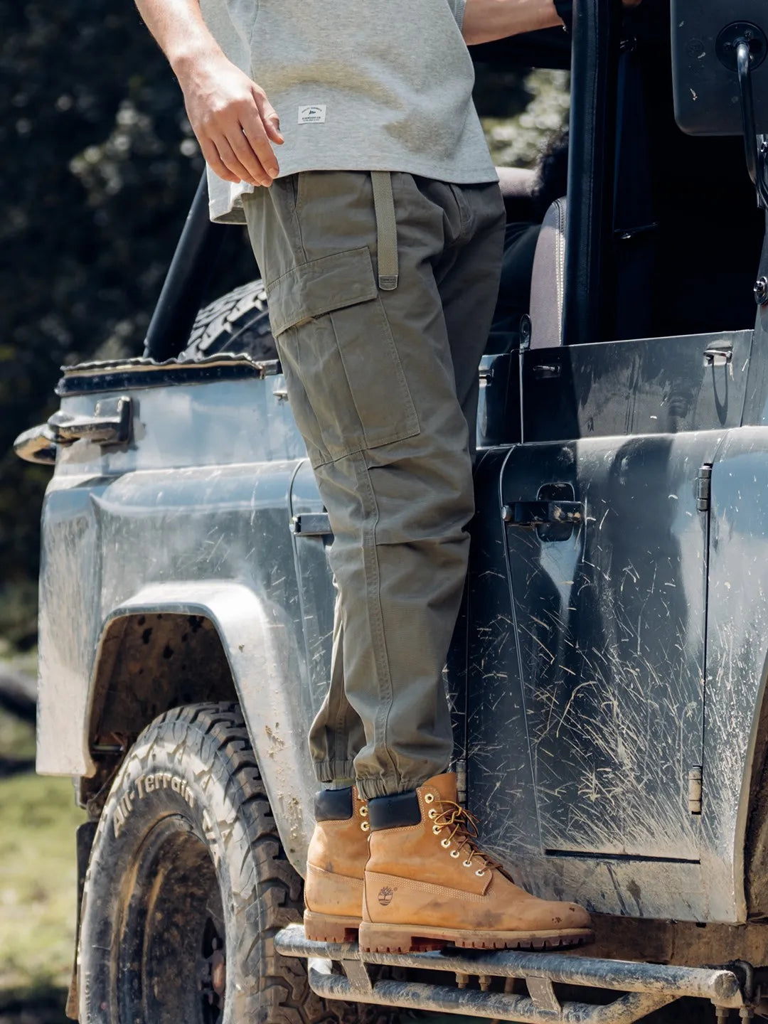 Mænds ren Bomuld Løse Tilspidsede Cargobukser | Streetwear Stil - Kenni