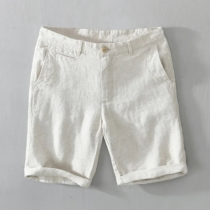 Mænds Linnedshorts med Mellemtalje | Sommer | Forår - Carco