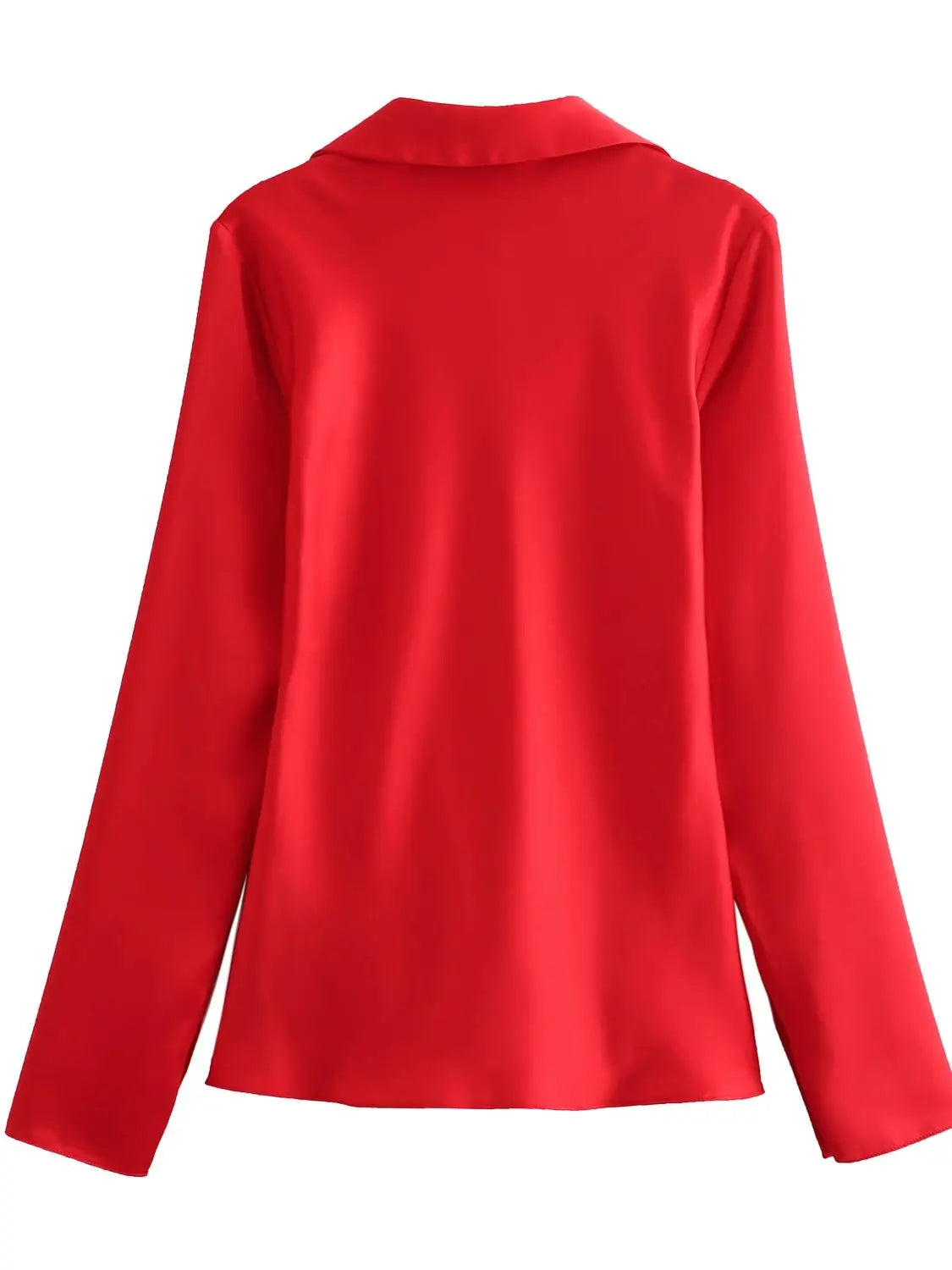 Elegant Damebluse Lavet af Satinsilkestof | Business-og Aftentøj - Tehila