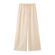 Forårs Linned Damesæt [ Kimono top + Brede Bukser ] - Marlani