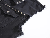 Slim fit ærmeløs denimjakke til mænd - Croher