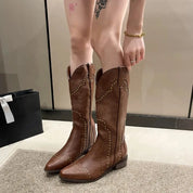 Knæhøje Retro Cowboystøvler til Kvinder | Forårs Kollektion - Lauisa