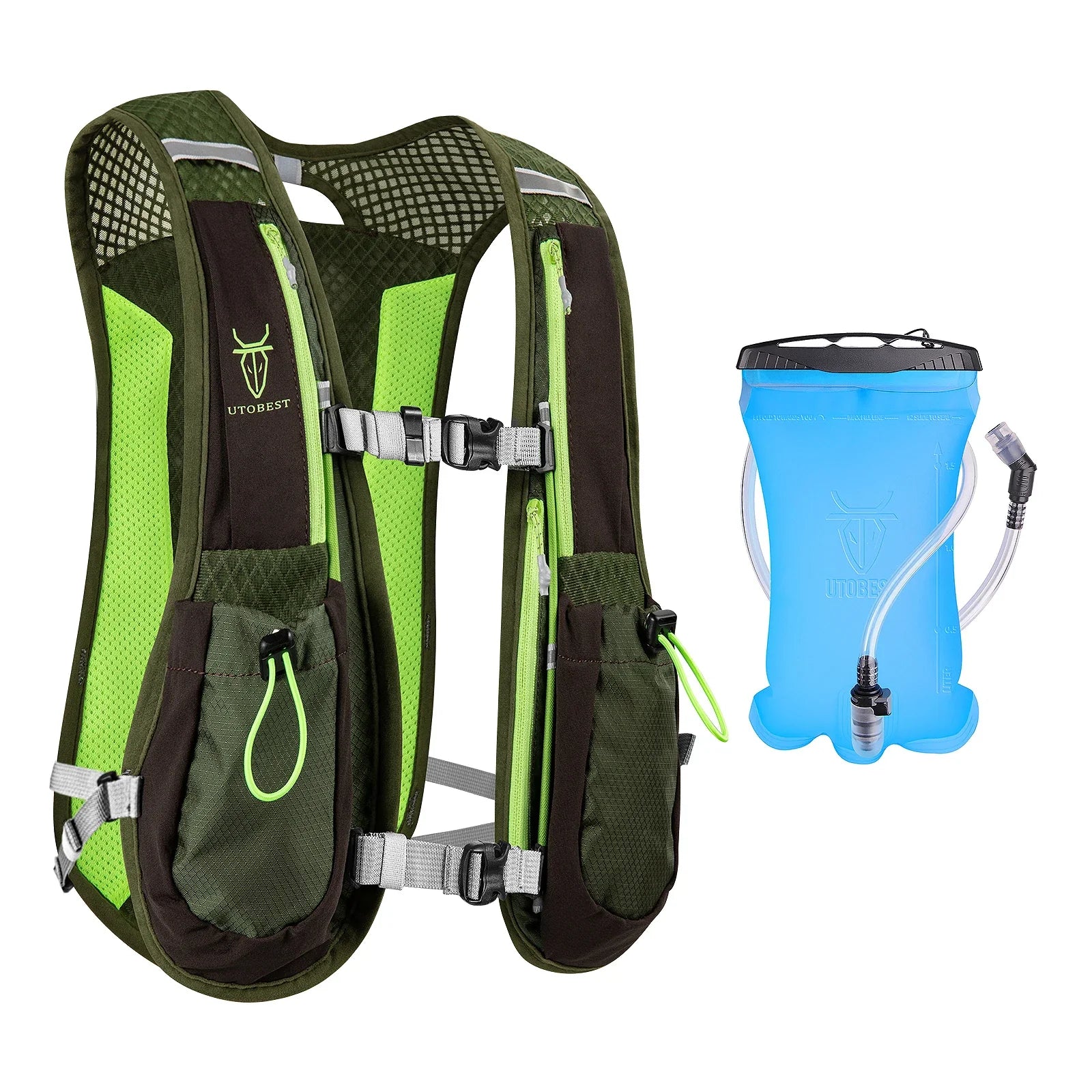 Hydration Rygsæk Vest til Løb | 1,5L Vandbeholder til Vandre- og Cykelture - Hydriz