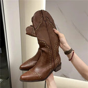 Knæhøje Retro Cowboystøvler til Kvinder | Forårs Kollektion - Lauisa