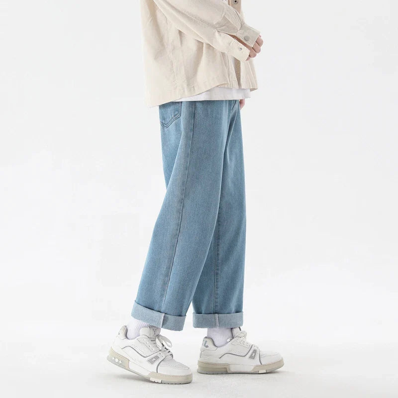 Ankellange Jeans med Brede Ben til Mænd - Elston