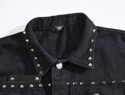 Slim fit ærmeløs denimjakke til mænd - Croher
