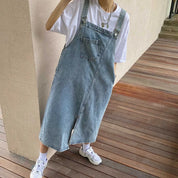 Falmet Overalls Denim kjole - Karila
