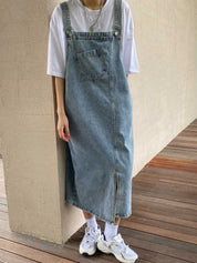 Falmet Overalls Denim kjole - Karila