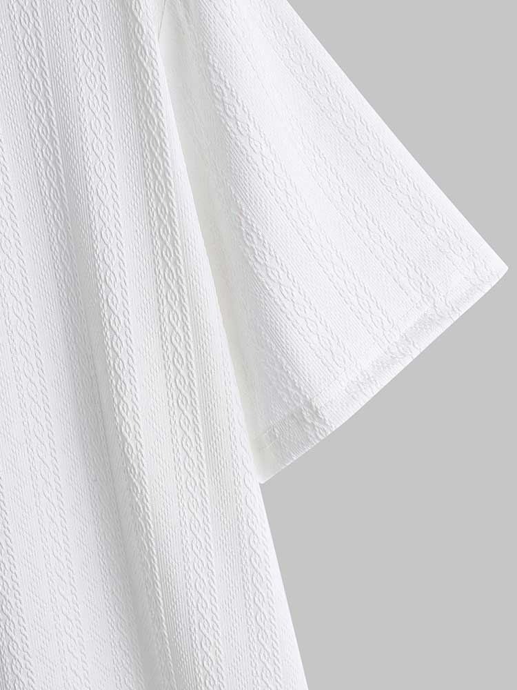 Gaban | Struktureret hvid T-shirt til mænd
