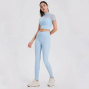 Hurtigttørrende 2-delt Sæt | Yogatop og Bløde Leggings - Jazza