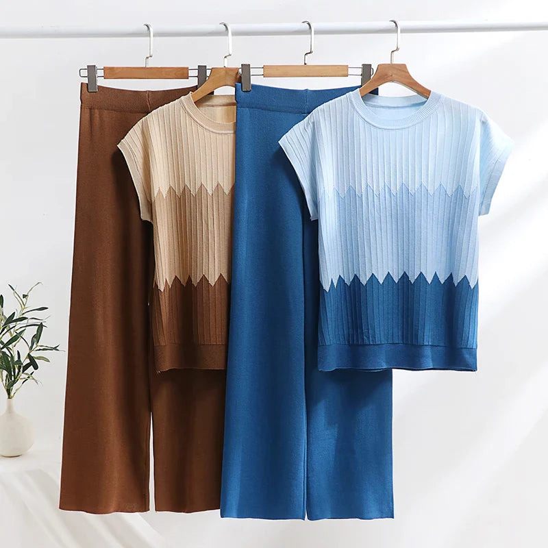 Gradient strik lounge Sommer todelt sæt - Geronia
