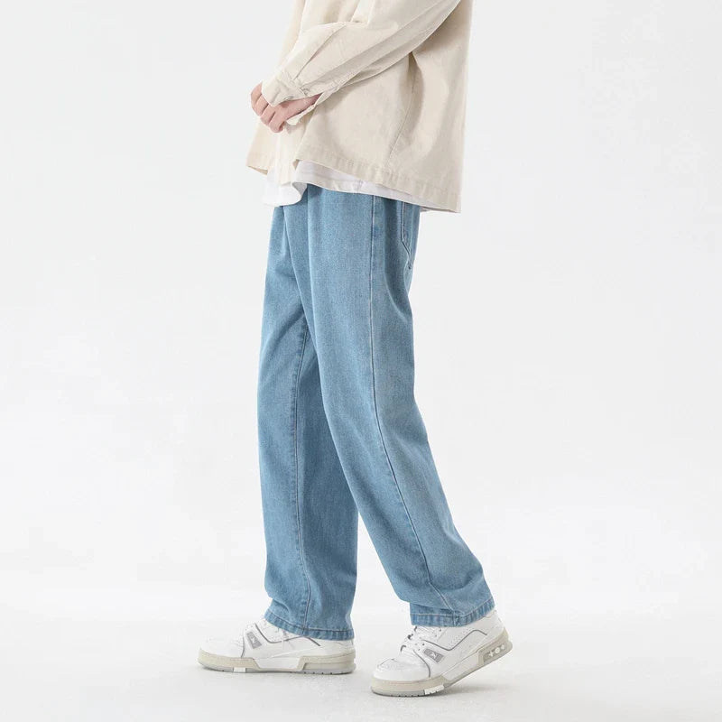 Ankellange Jeans med Brede Ben til Mænd - Elston