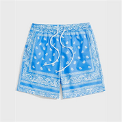 Strandshorts med elastisk talje med bandanatryk til mænd - Javiero