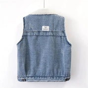 Denimvest med fleecefor til kvinder l forårskollektion - Spaka