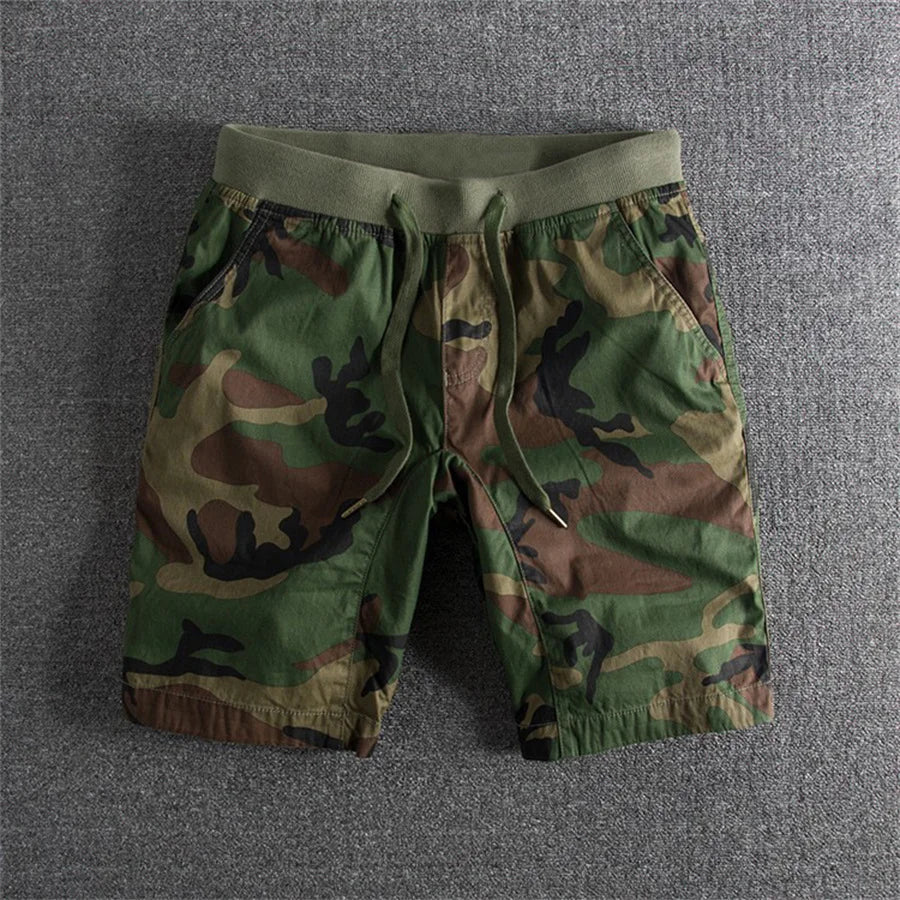 Camo elastiske talje sommershorts til mænd - Miru