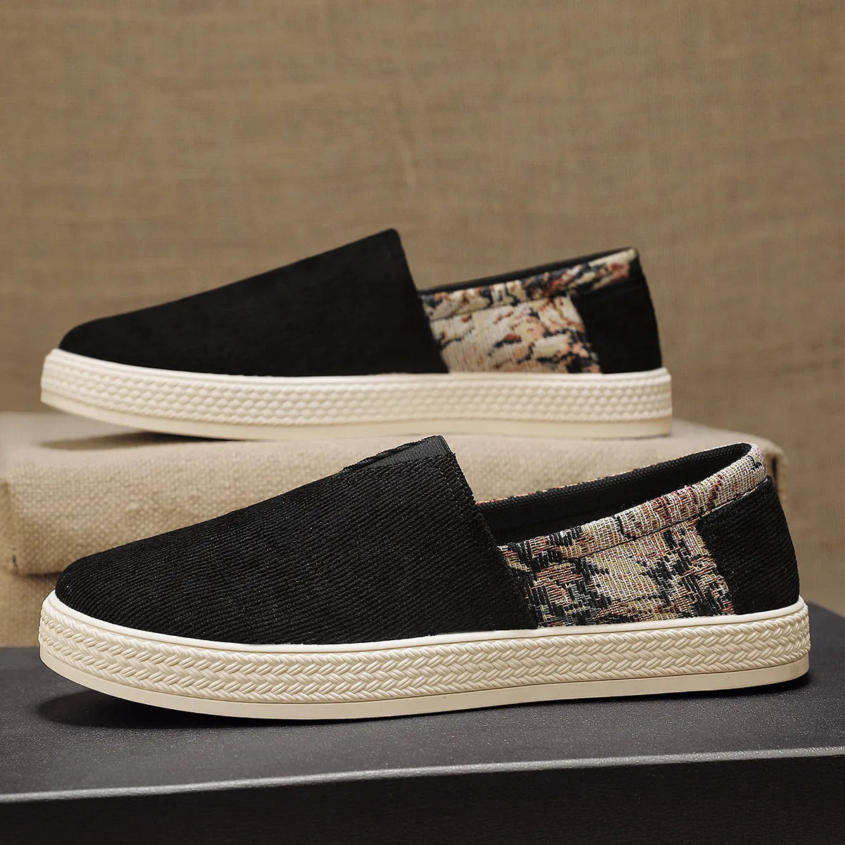 Letvægts Loafers i Canvas til Mænd til Forår og Sommer - Kiranno