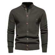 Cardigan til mænd med knapper og mock neck - Luan