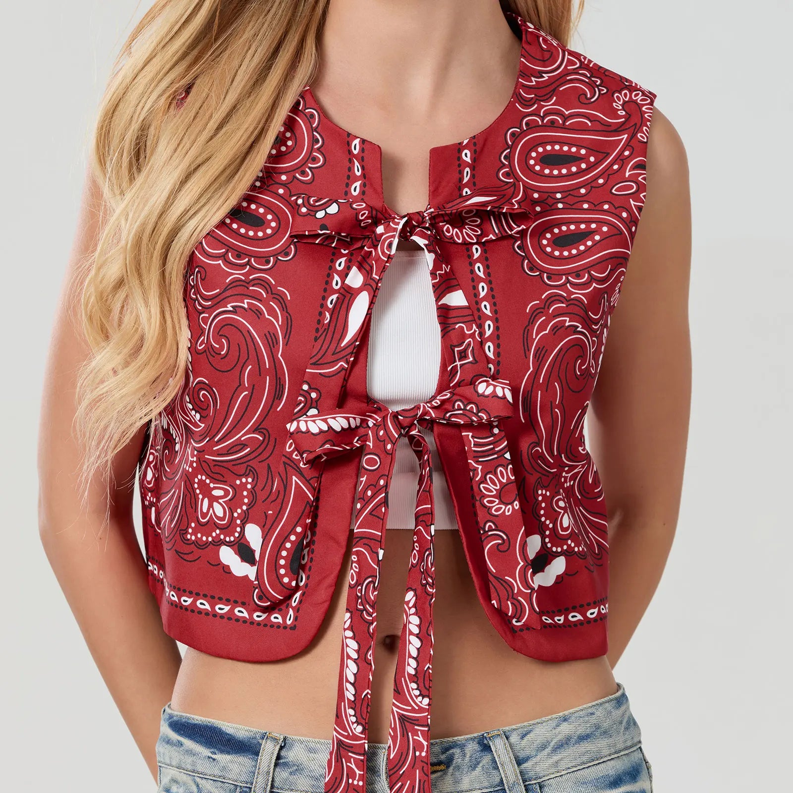 Y2k Bandana Streetwear Vest - Oriana