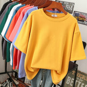 Bomuld basic plus-størrelse T-shirt til kvinder - Annika