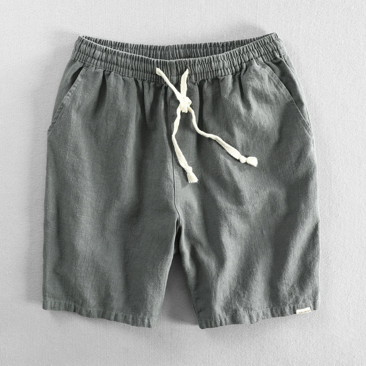 Åndbare Strandshorts i Hør i Slikfarver til Mænd - Matny
