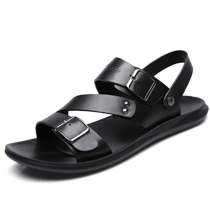 Sandaler i imiteret læderrem til mænd - sommer - Jorenzio
