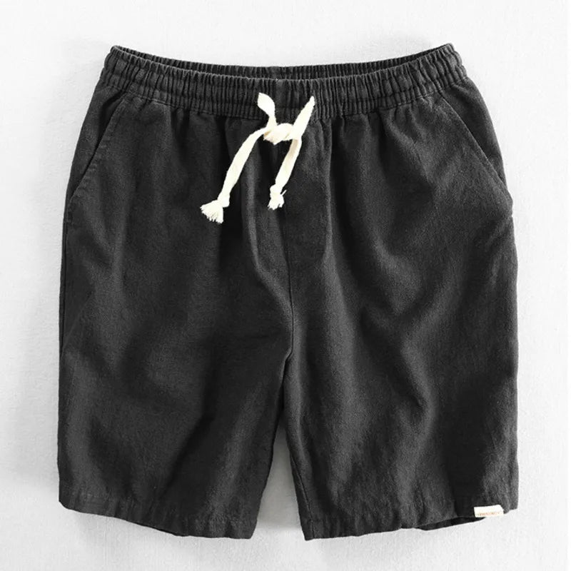 Åndbare Strandshorts i Hør i Slikfarver til Mænd - Matny