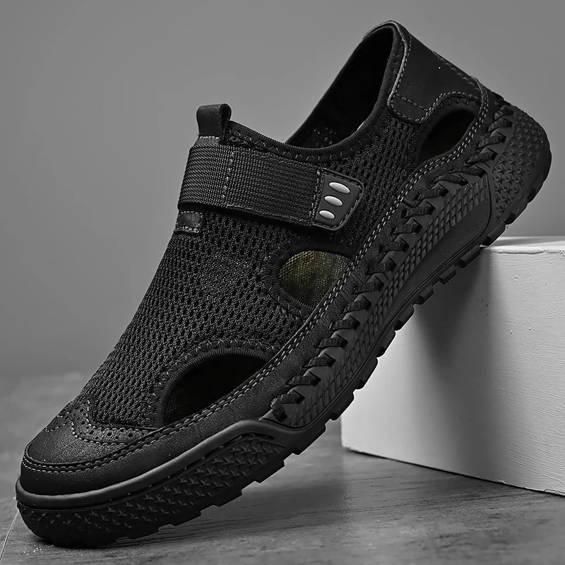 Slip på Mesh-sandaler til mænd - Hevirno