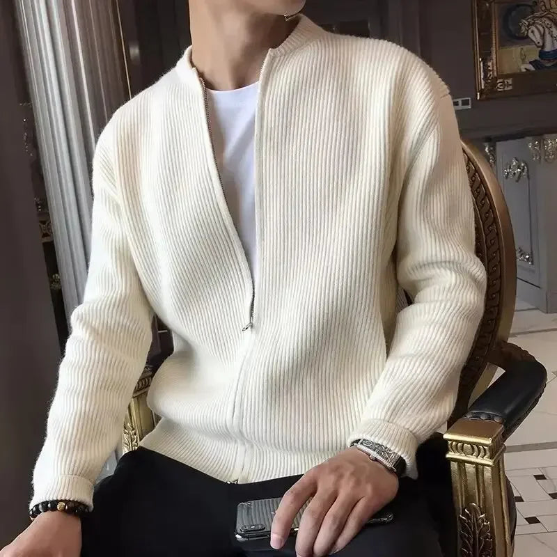 Vinter strikket cardigan sweater til mænd - Alce