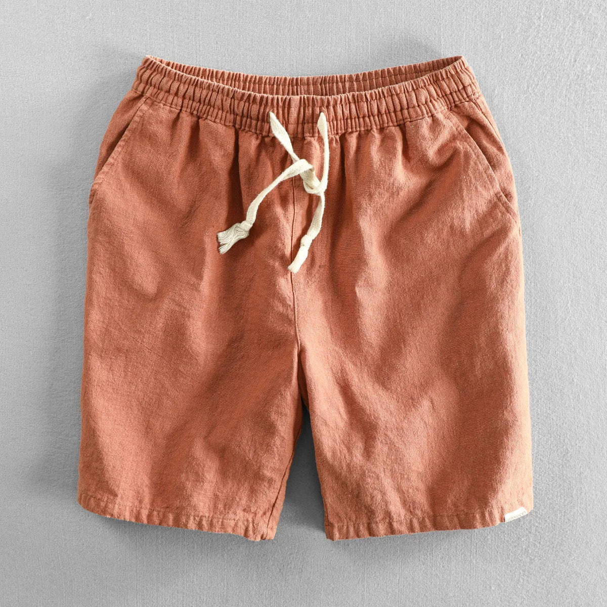 Åndbare Strandshorts i Hør i Slikfarver til Mænd - Matny