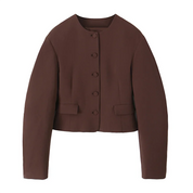 Elegant 2-delt Mini-Nederdel og Blazersæt med Ballonknapper - Lauran